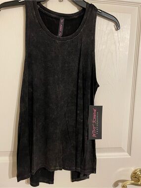 Betsey Johnson Open Back Tank Black, Med 8/10 NWT